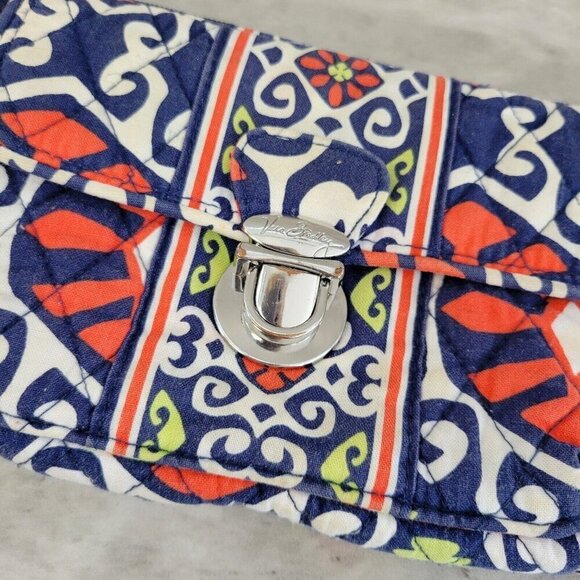 Vera Bradley Wristlet Sun Valley Front Clasp Wallet Floral Large - Picture 2 of 11